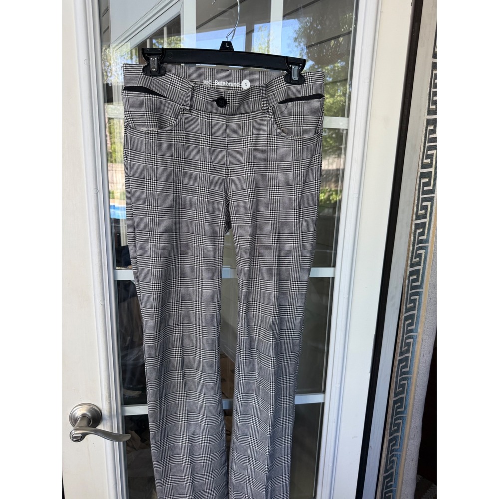 Betabrand Dressy Yoga Pants Small DPYP Glen Plaid Stretch Pull On intervw outfit